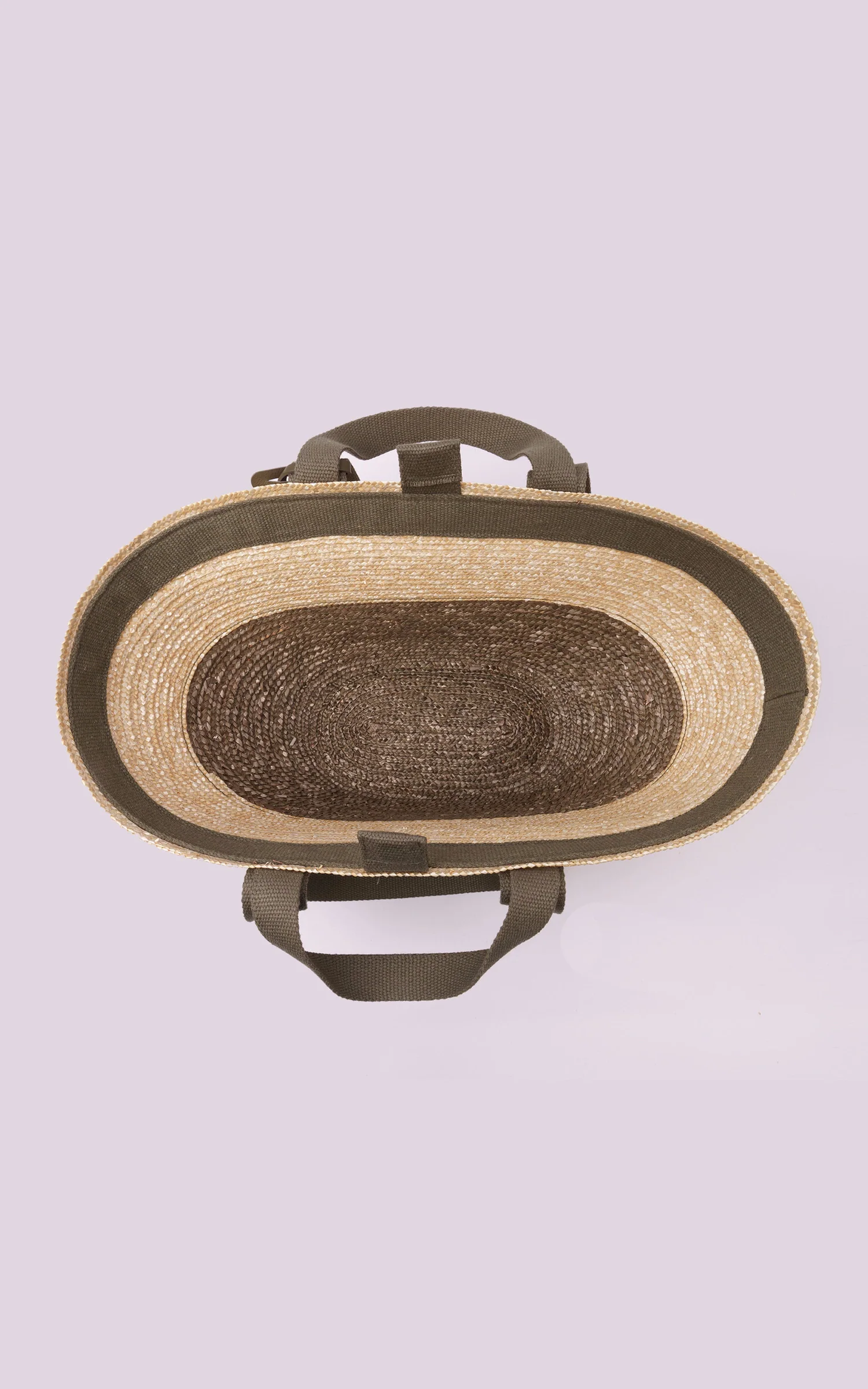 Sac en paille Berry kaki – Image 3
