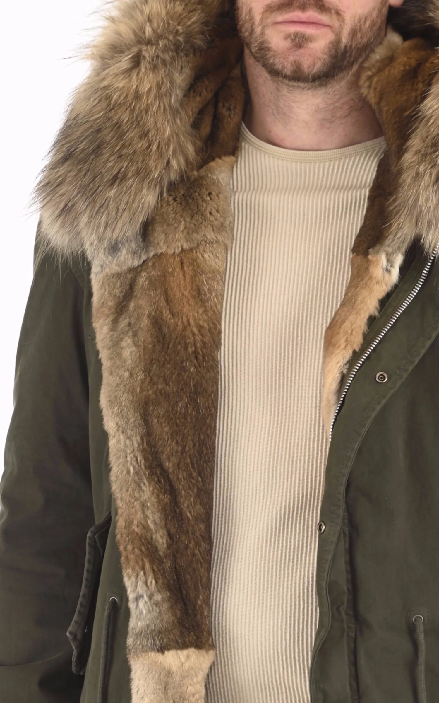 Parka army chic lapin et finraccoon – Image 5