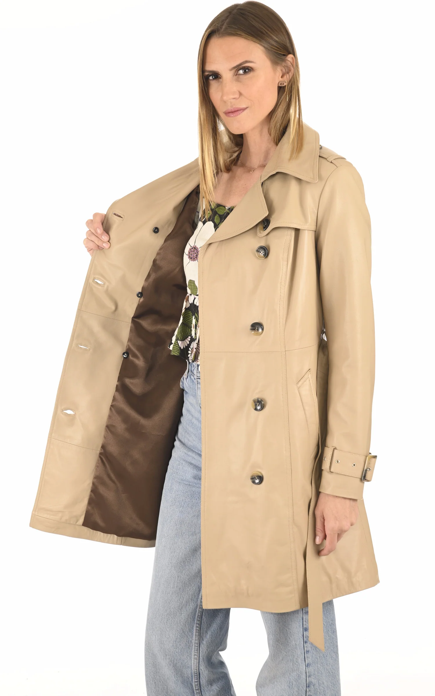 Trench agneau beige – Image 3