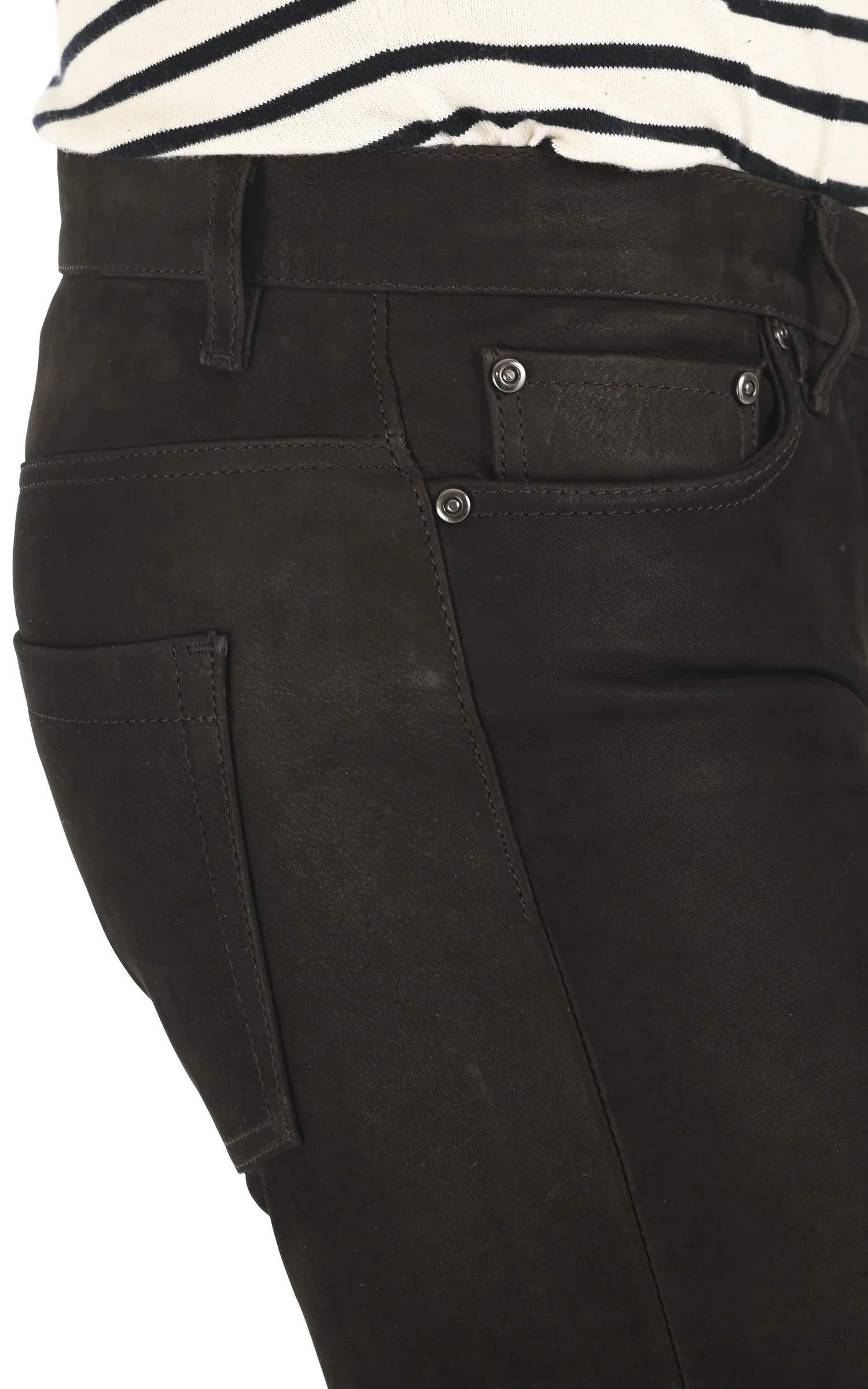 Pantalon cuir Bowling noir – Image 4