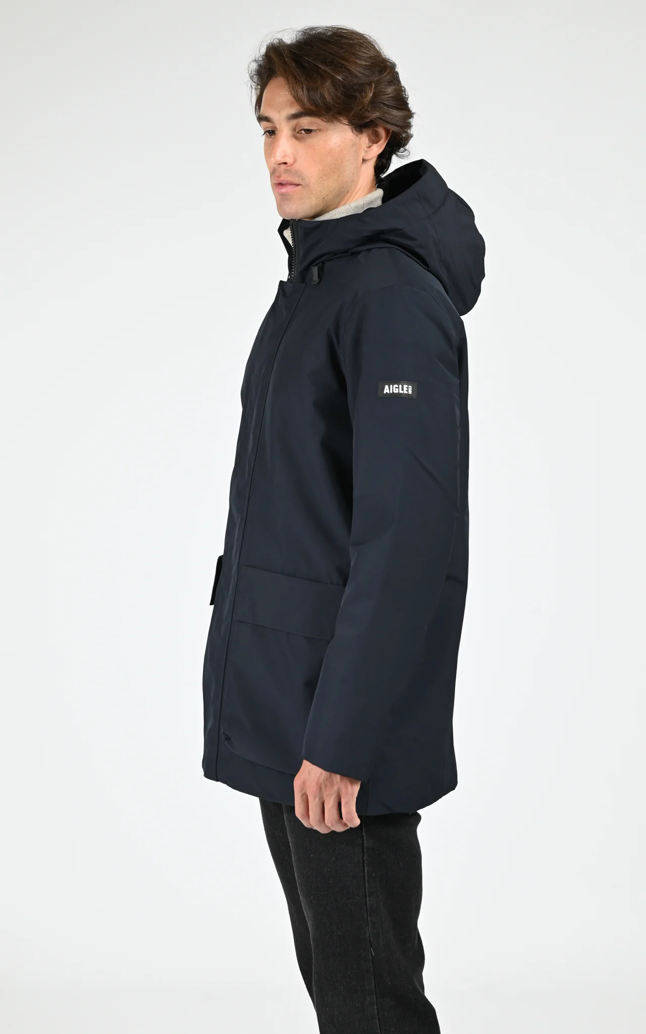 Parka longue à capuche noir – Image 3